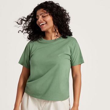 Allbirds Allgood Bomull T-shirt Dam Gröna | SE4746NB