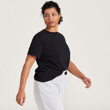 Allbirds Allgood Bomull T-shirt Dam Svarta | SE4744QZ