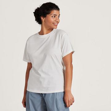 Allbirds Allgood Bomull T-shirt Dam Vita | SE4745MA