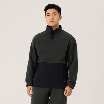 Allbirds Fluff Fleece Pullover Hoodie Herr Svarta | SE4330NB