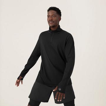 Allbirds Performance Quarter Zip Hoodie Herr Svarta | SE4327WY