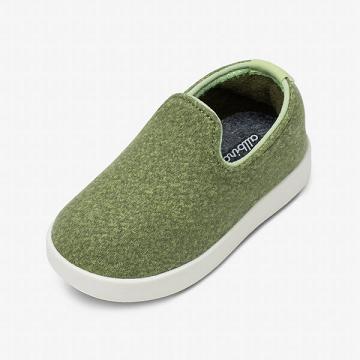 Allbirds Smallbirds Ull Loungers Slip On Skor Barn Olivgröna | SE4875GL