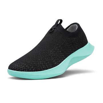 Allbirds Tree Dasher Relay Löparskor Dam Svarta Mintgröna | SE4577SO