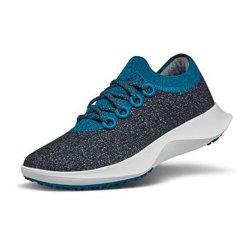 Allbirds Ull Dasher Mizzles Vattentäta Skor Dam Blå Grå | SE4704HK