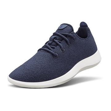 Allbirds Ull Runner Sneakers Dam Marinblå Vita | SE4486NB