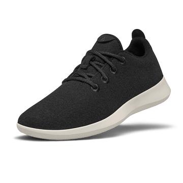 Allbirds Ull Runner Sneakers Dam Svarta Vita | SE4490XF