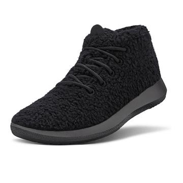 Allbirds Ull Runner-up Fluffs Höga Dam Svarta | SE4648LH