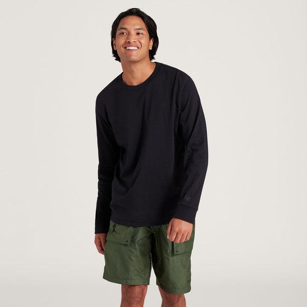 Allbirds Allgood Bomull Long Sleeve T-shirt Herr Svarta | SE4287HK