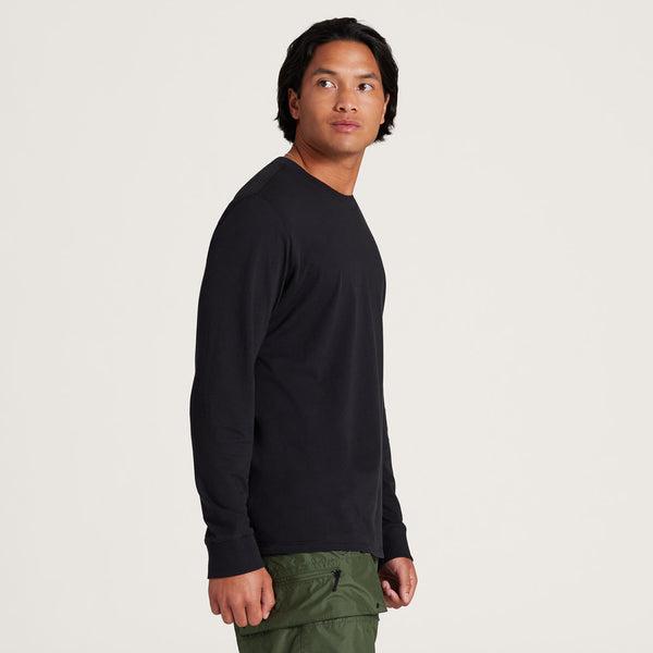 Allbirds Allgood Bomull Long Sleeve T-shirt Herr Svarta | SE4287HK