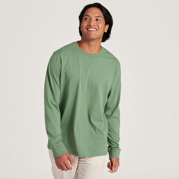 Allbirds Allgood Bomull Long Sleeve T-shirt Herr Gröna | SE4289GL