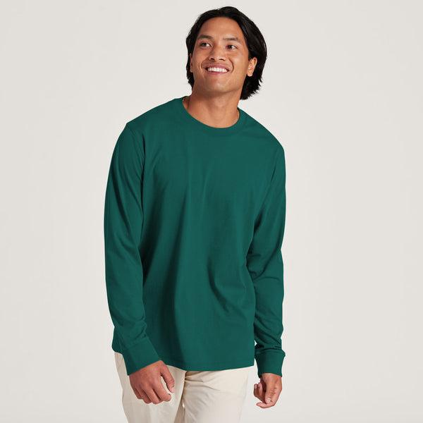 Allbirds Allgood Bomull Long Sleeve T-shirt Herr Turkos | SE4291DN