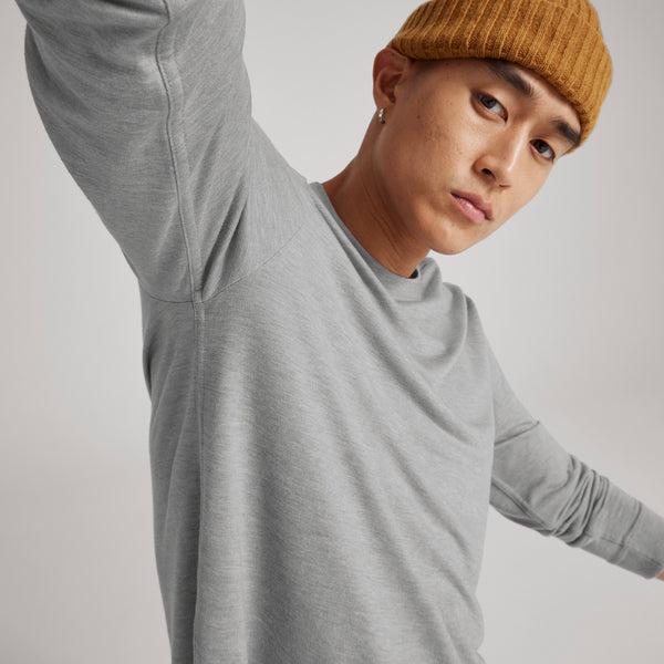 Allbirds Long Sleeve Sea T-shirt Herr Grå | SE4283ZG