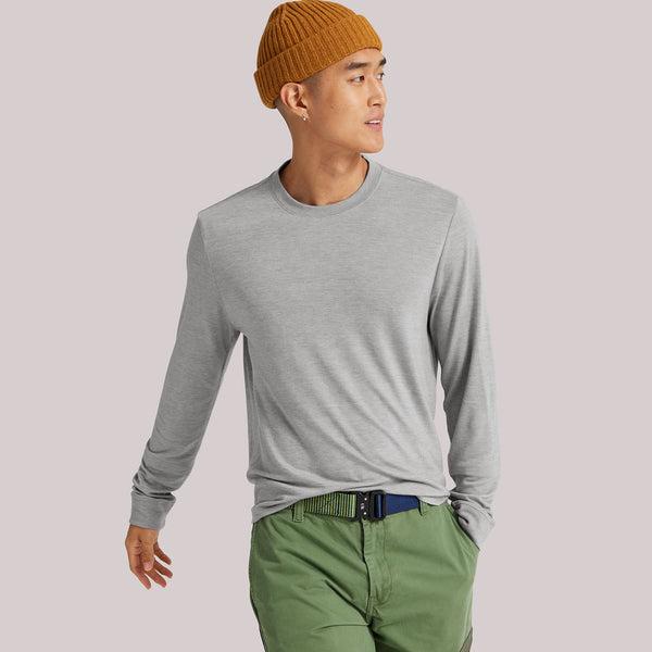 Allbirds Long Sleeve Sea T-shirt Herr Grå | SE4283ZG