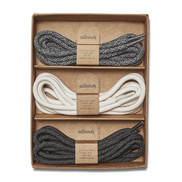 Allbirds Runner Kit Skosnören Dam Grå Vita Svarta | SE4834DN