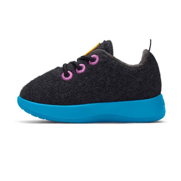 Allbirds Smallbirds Ull Runner Sneakers Barn Blå Svarta | SE4863OR