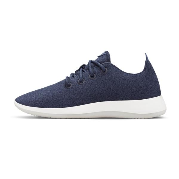 Allbirds Ull Runner Sneakers Dam Marinblå Vita | SE4486NB