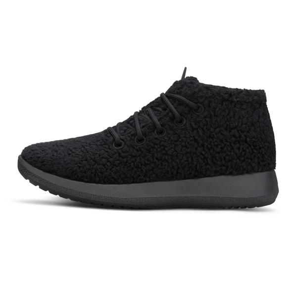 Allbirds Ull Runner-up Fluffs Höga Dam Svarta | SE4648LH