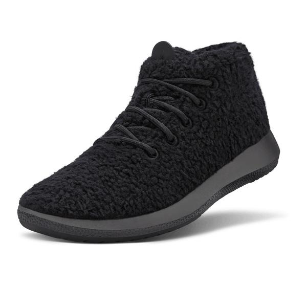 Allbirds Ull Runner-up Fluffs Höga Dam Svarta | SE4648LH